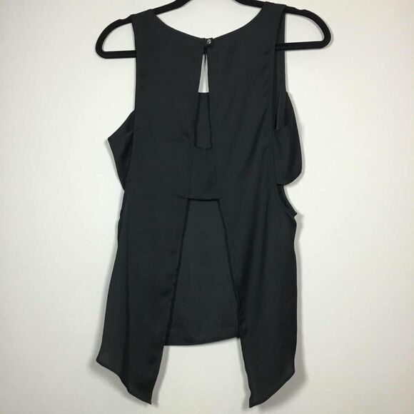 Express Black Minimalist Closet Staple Party Going Out Cutout Side Top S - Picture 4 of 7